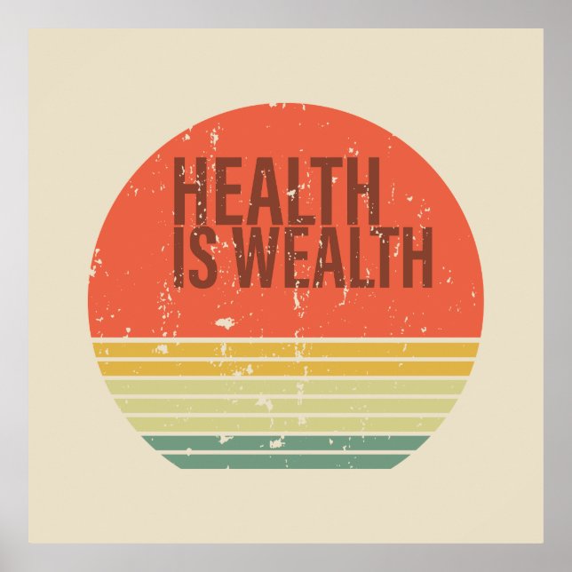 Health is wealth vintage poster (Front)
