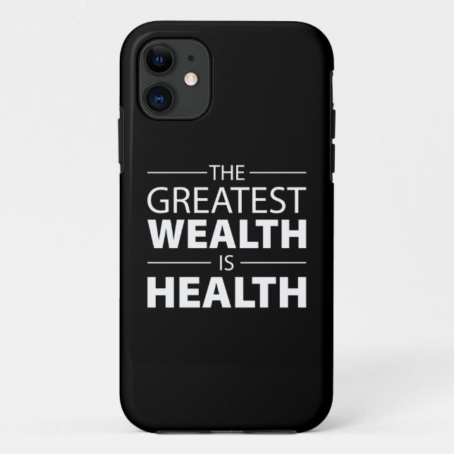 Health Is Wealth, Workout Gym Inspirational Case-Mate iPhone Case (Back)