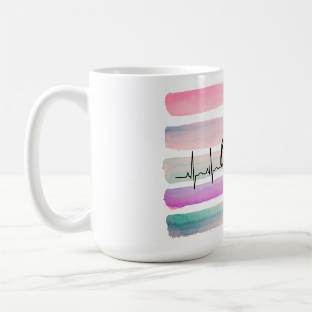 Health, life, laughter coffee mug (Left)