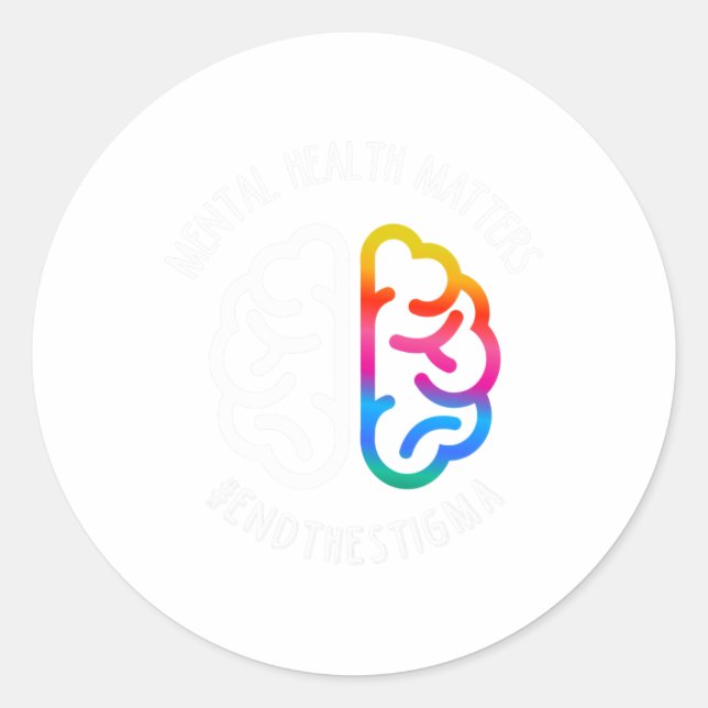 Health Maters End Stigma  Classic Round Sticker (Front)