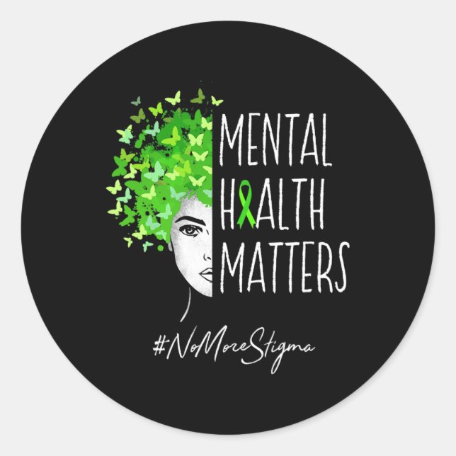 Health Matters No More Stigma Gift  Classic Round Sticker (Front)
