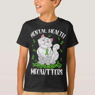 Health Meowtters Cat Lovers Mental Health Awarenes T-Shirt