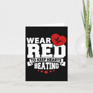 Health Month - Wear Red - Heart Disease Awareness  Card