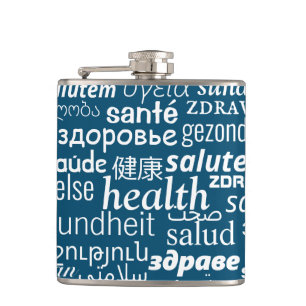 Health - Multi Language International - Be Healthy Hip Flask