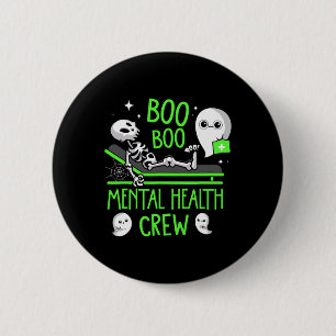 Health Nurse Psych Boo Boo Crew Nursing Halloween  6 Cm Round Badge
