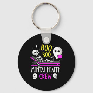 Health Nurse Psych Boo Boo Crew Nursing Halloween  Key Ring