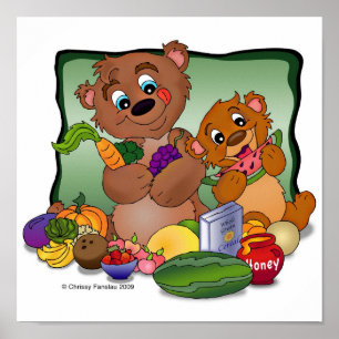 "Health Nut Bears" Poster
