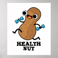 Health Nut Funny Exercise Peanut Pun