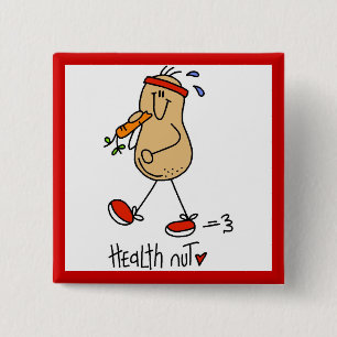 Health Nut T-shirts and Gifts 15 Cm Square Badge