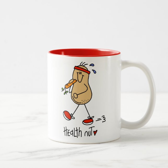 Health Nut T-shirts and Gifts Two-Tone Coffee Mug (Right)