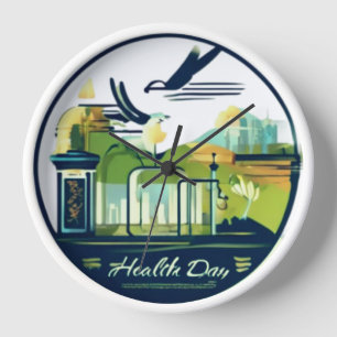 Health nutritional Women history month wall clock