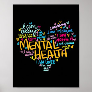 Health Problems Awareness Hearts Mothers Day  Poster