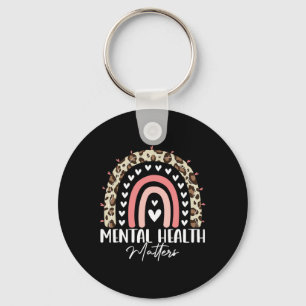 Health Problems Awareness Month Rainbow Leopard Key Ring