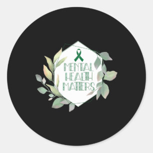 Health Problems Awareness Warrior Counsellor Thera Classic Round Sticker