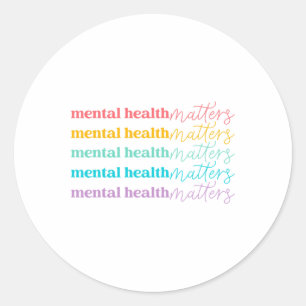 Health Problems Be Kind Self Care Mental Awareness Classic Round Sticker
