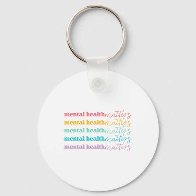 Health Problems Be Kind Self Care Mental Awareness Key Ring (Front)