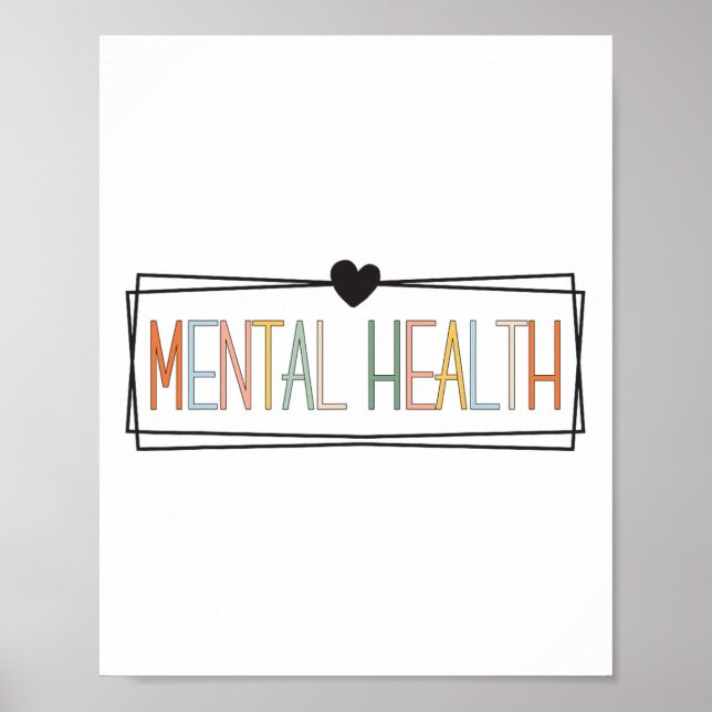 Health Problems Brain Illness Mental Health Awaren Poster (Front)