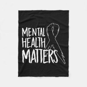 Health Problems Design Suicide For Awareness Suppo Fleece Blanket