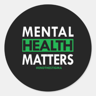 Health Problems End The Stigma Awareness  Classic Round Sticker
