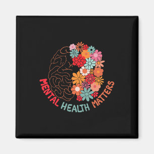 Health Problems End The Stigma Floral Brain Women Magnet