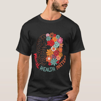 Health Problems End The Stigma Floral Brain Women  T-Shirt