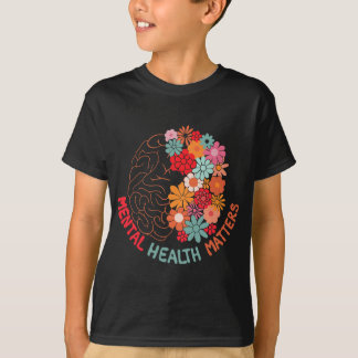 Health Problems End The Stigma Floral Brain Women  T-Shirt