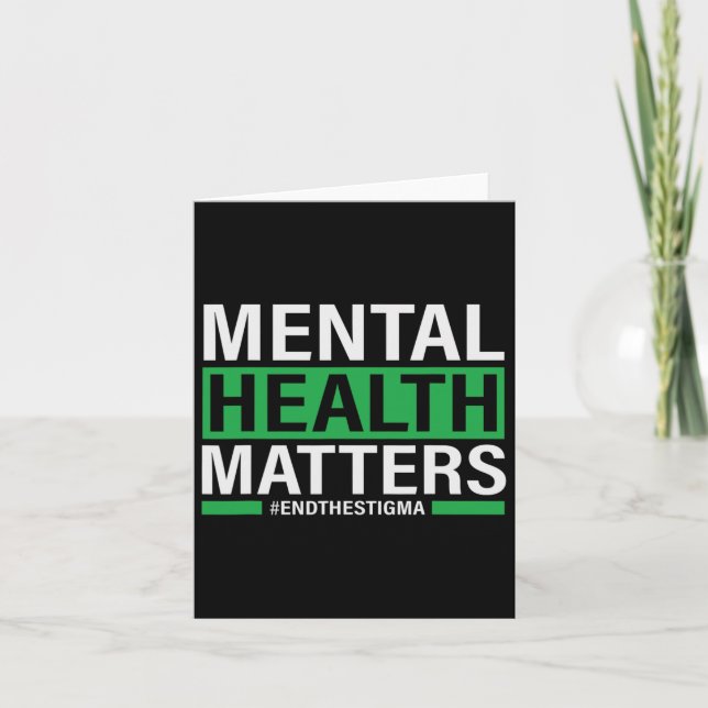 Health Problems End The Stigma Mental Health Aware Card (Front)