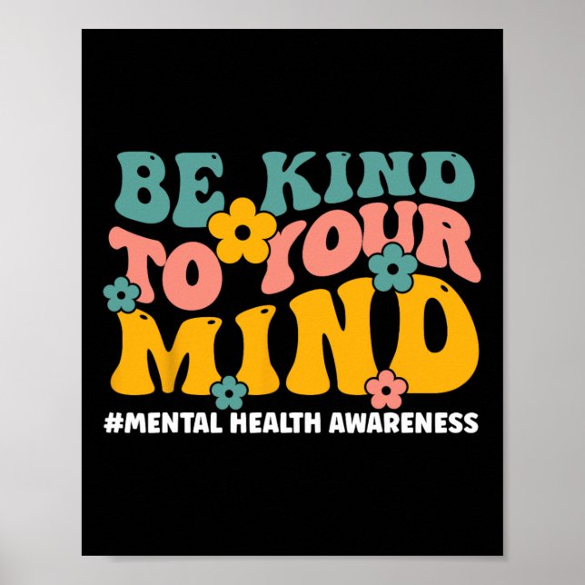 Health Problems End The Stigma Mental Health Aware Poster (Front)