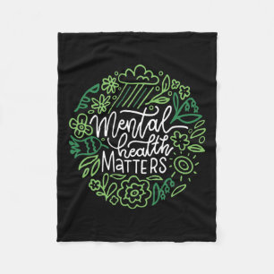 Health Problems End The Stigma Women Mental Health Fleece Blanket