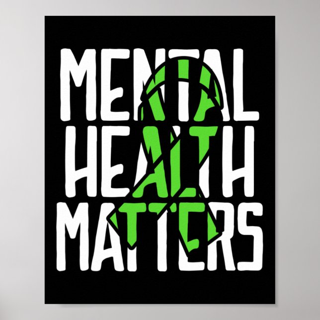 Health Problems Fight Stigma Mental Health Awarene Poster (Front)