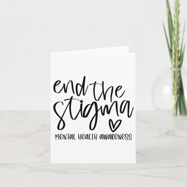 Health Problems Floral Brain Graphic End The Stigm Card (Front)