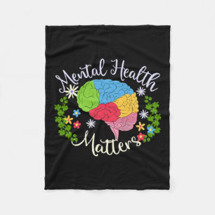 Health Problems Gift Human Brain Illness Awareness Fleece Blanket