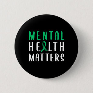 Health Problems Green Ribbon  6 Cm Round Badge