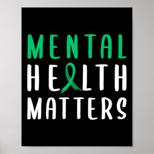 Health Problems Green Ribbon  Poster