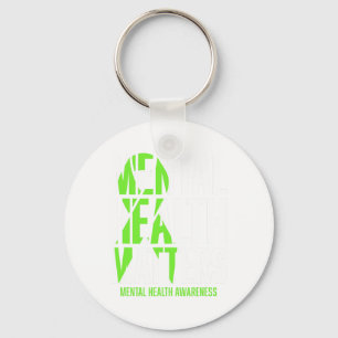 Health Problems Green Ribon Mental Health Awarenes Key Ring