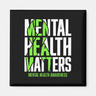 Health Problems Green Ribon Mental Health Awarenes Magnet