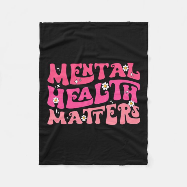 Health Problems Groovy Psychologist Therapy Squad  Fleece Blanket (Front)
