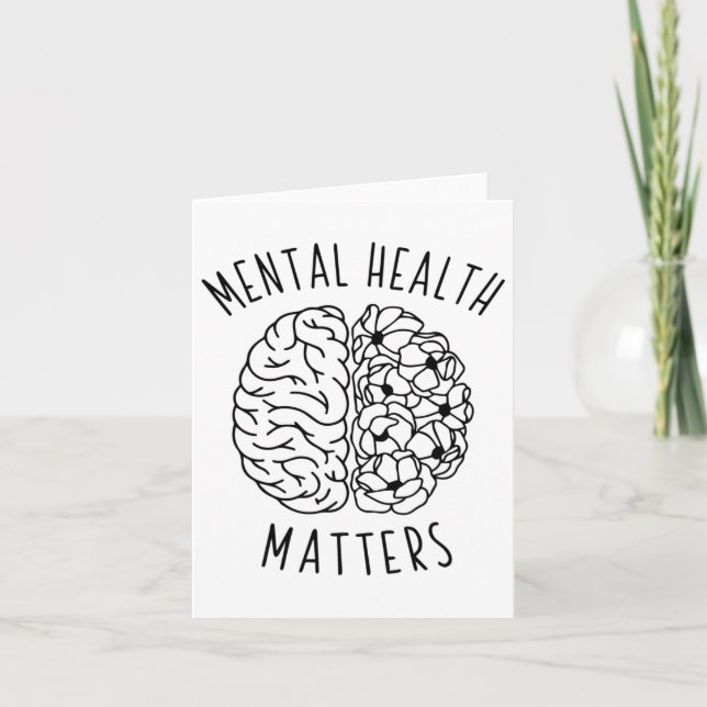 Health Problems Human Brain Graphic Health Awarene Card (Front)