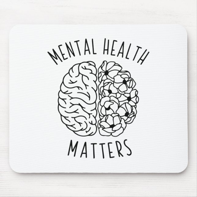 Health Problems Human Brain Graphic Health Awarene Mouse Pad (Front)