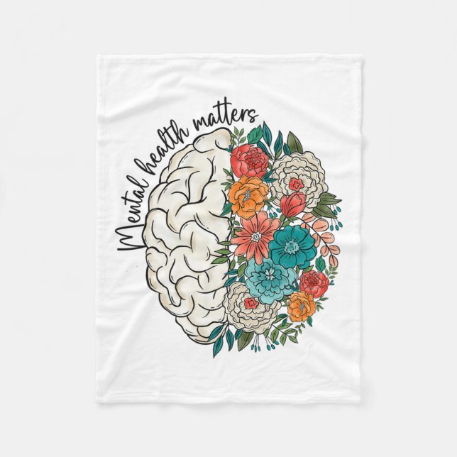 Health Problems Human Brain Illness Awareness 1  Fleece Blanket (Front)