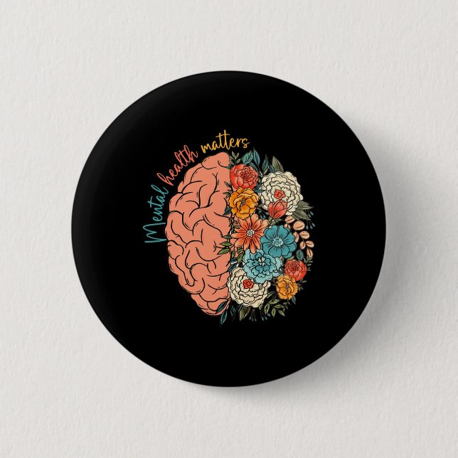 Health Problems Human Brain Illness Awareness  6 Cm Round Badge (Front)