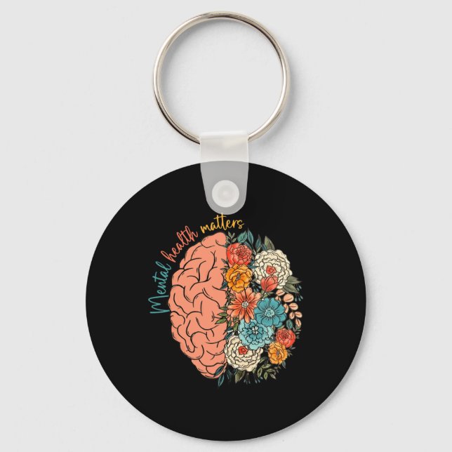 Health Problems Human Brain Illness Awareness  Key Ring (Front)