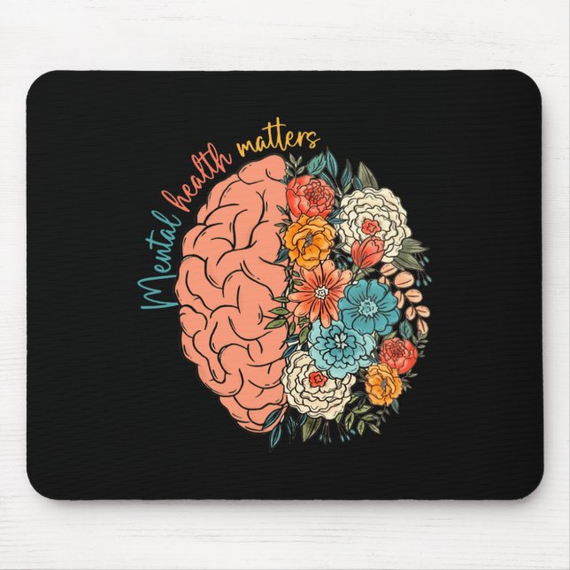 Health Problems Human Brain Illness Awareness  Mouse Pad (Front)