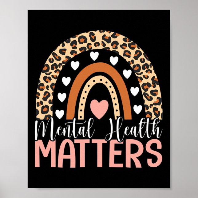 Health Problems Leopard Print Boho Rainbow Awarene (Front)