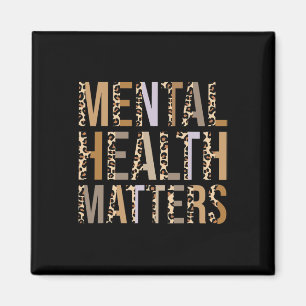 Health Problems Leopard Print Mental Awareness Mon Magnet