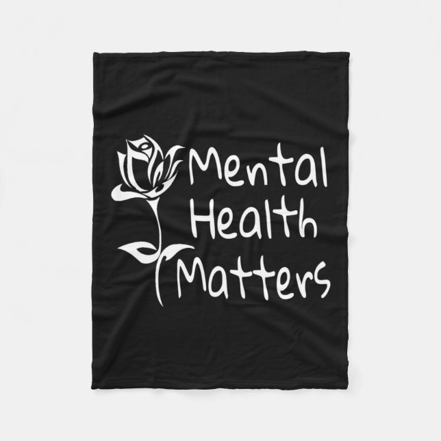 Health Problems Mental Awareness 12 Step Recovery  Fleece Blanket (Front)