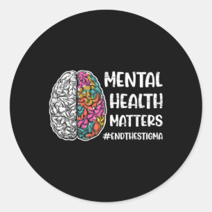 Health Problems Mental Mental  Classic Round Sticker