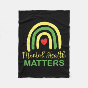 Health Problems Rainbow Retro National Awareness M Fleece Blanket