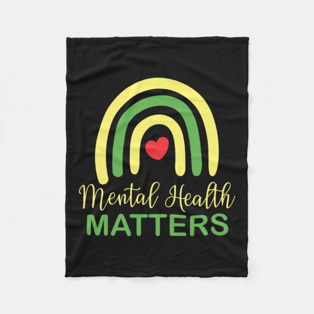 Health Problems Rainbow Retro National Awareness M Fleece Blanket (Front)