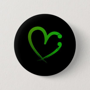 Health Problems Semicolon Heart Awareness Month  6 Cm Round Badge
